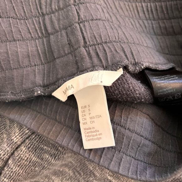 H & M Womens Maternity Gray Black Sweatpants Joggers Comfy Pants Size Small - Picture 2 of 5